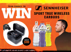 Win 1 of 500 Sets of Sennheiser Sport True Wireless Earbuds