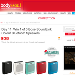 Win 1 of 6 Bose SoundLink Colour Bluetooth Speakers!