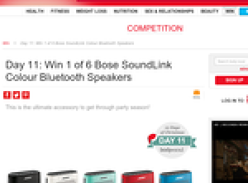 Win 1 of 6 Bose SoundLink Colour Bluetooth Speakers!