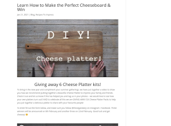 Win 1 of 6 Cheese Platter Kits
