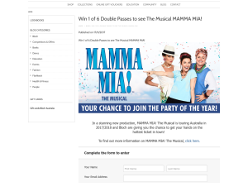 Win 1 of 6 double passes to Mamma Mia! The Musical