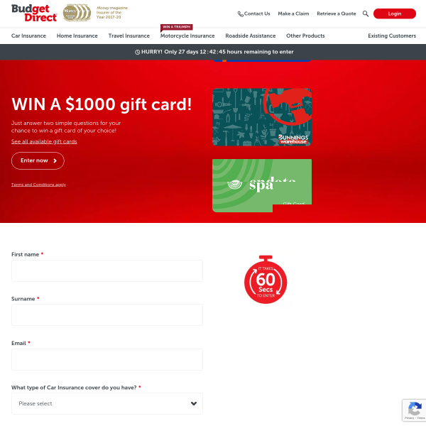 Win 1 of 6 Gift Cards of Choice