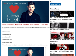 Win 1 of 6 Michael Bublé Valentine’s Day Prize Packs