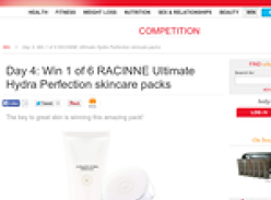 Win 1 of 6 'Racinne' Ultimate Hydra Perfection skincare packs!