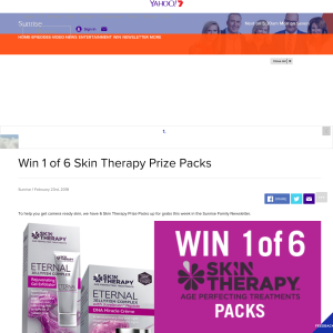 Win 1 of 6 Skin Therapy Prize Packs