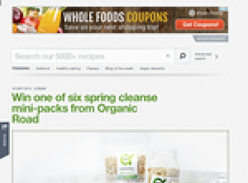 Win 1 of 6 spring cleanse mini-packs from Organic Road!