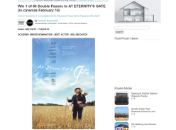 Win 1 of 60 Double Passes to The Film 'At Eternity's Gate'