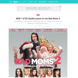 Win 1 of 65 double passes to see Bad Moms 2