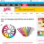  Win 1 of 7 Remington Stylis PRO Duo Sets for Mother's Day!