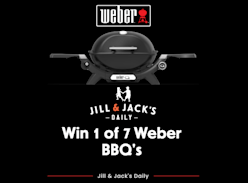 Win 1 of 7 Weber BBQ's