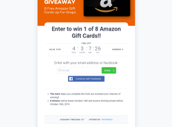 Win 1 of 8 $100 Amazon Gift Cards