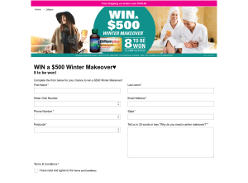 Win 1 of 8 $500 winter makeovers! 