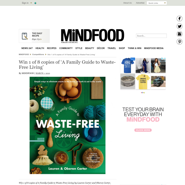 Win 1 of 8 Copies of 'Waste-free Living'