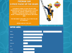 Win 1 of 8 Fireman Sam prize packs