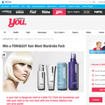 Win 1 of 8 'Toni & Guy' haircare packs!