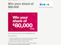 Win 1 of 80 $1000 gift cards