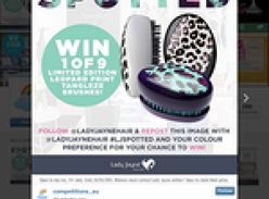 Win 1 of 9 limited edition leopard print Tangleze brushes!