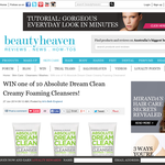 Win 1 of of 10 Absolute Dream Clean Creamy Foaming Cleansers!