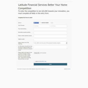 Win $10,000 for your reno with Latitude Financial Services