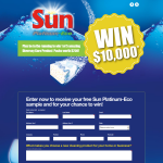 Win $10,000 OR 1 of 5 Diversey Care Product Packs worth $250 - Sun Platinum-Eco Dishwasher Tableys