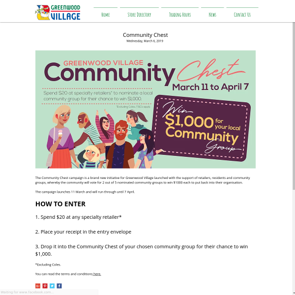 Win $1000 for your local community group
