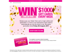 Win $1000 Gift Card per week