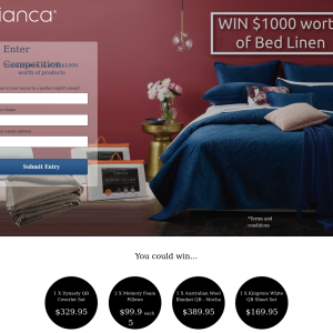 Win $1000 worth of Bed Linen