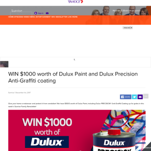 Win $1000 worth of Dulux Paint and Dulux Precision Anti-Graffiti coating