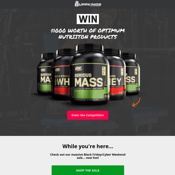 Win $1000 Worth of Optimum Nutrition Products