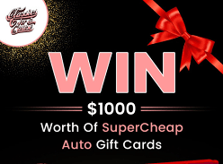 Win $1000 Worth of SuperCheap Auto Gift Cards!