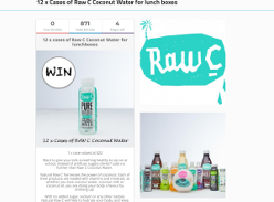Win 12 x Cases of Raw C Coconut Water for lunch boxes