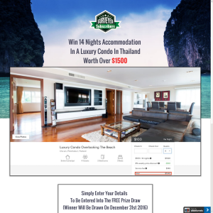 Win 14 Nights Accommodation In A Luxury Condo In Thailand Worth Over $1500 - Global Marketing Ninja