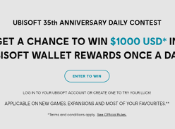 Win $1500 in Ubisoft Wallet Rewards Once a Day