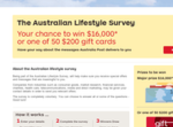 Win $16,000 with Australia Post