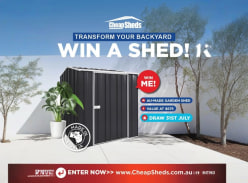Win a 1.76m X 2.1m Garden Shed