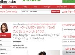 Win 1 of 2 Baby Bjorn Travel Cot Sets worth $400