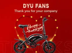 Win 1x DYU D3F EBIKE, 3x $100 Coupons, 5x DYU Vehicle Accessories