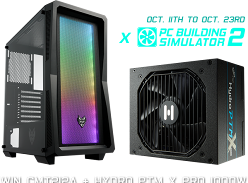 Win 1x PSU Hydro PTM X PRO 1000W, 1x CASE CMT212A, 10x PC Building Simulator 2