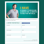 Win $2,000 a month for a year to help pay your bills!