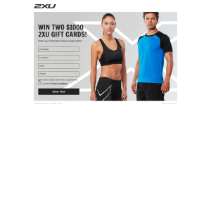 Win 2 $1,000 2XU gift cards!