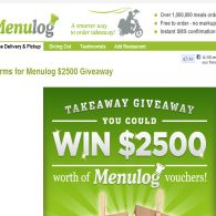 Win $2,500 worth of 'Menulog' vouchers!