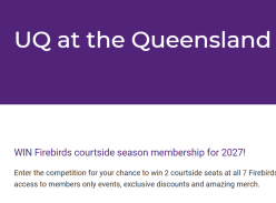 Win 2 Courtside Seats at all 7 Firebirds Home Games in 2027 - The University of Queensland