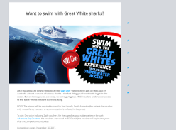 Win 2 Gift Vouchers for the cage dive/aqua sub experience through Adventure Bay Charters