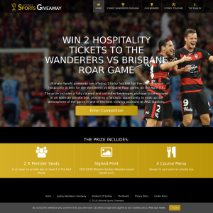 Win 2 hospitality tickets to the Wanderers vs Brisbane Roar game