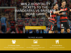 Win 2 hospitality tickets to the Wanderers vs Brisbane Roar game