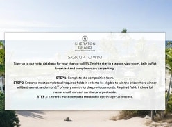 Win 2-Night Stay at Sheraton Grand Mirage Resort Gold Coast