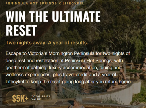 Win 2 Nights Escape to Victoria Mornington Peninsula for 2 - Life Cykel