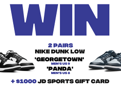 Win 2 Pairs of Nike Dunk Low + a $1,000 JD Sports Voucher (