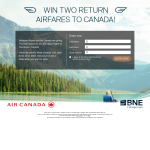 Win 2 return airfares to Canada!