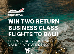 Win 2 Return Business Class Flights to Bali